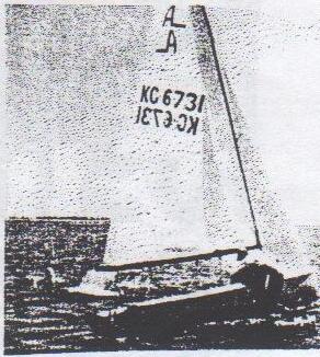 Albacore KC 6731 sailing upwind