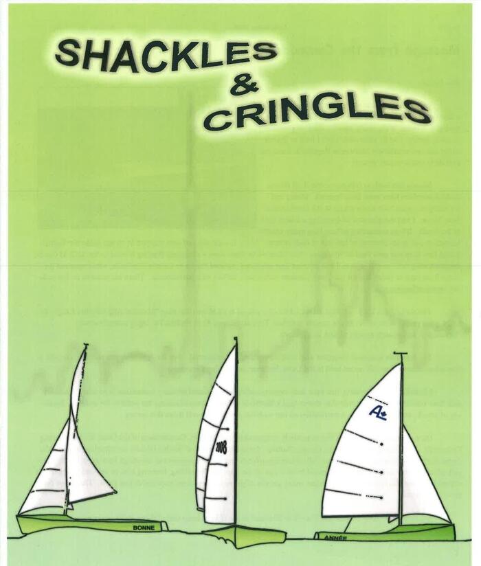 Shackles & Cringles Early Spring 2008 cover: three illustrated Albacores named Bonne, [blank], and Année (spelling out Bonne Année / Happy New Year) sailing under a green sky