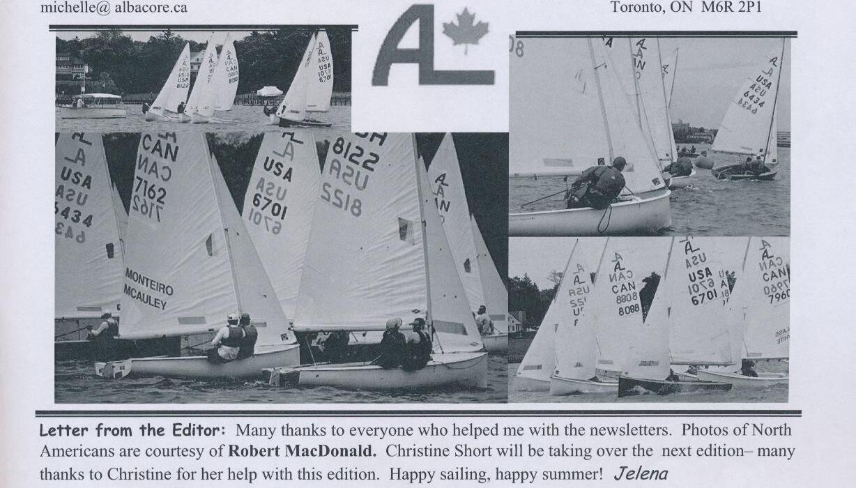 Collage of Albacore fleet racing photos from the North Americans