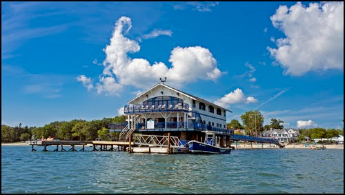 Buffalo Canoe Club, waterfront clubhouse on a pier
