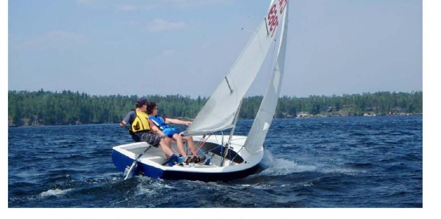 An Albacore sailing on West Hawk Lake, Manitoba