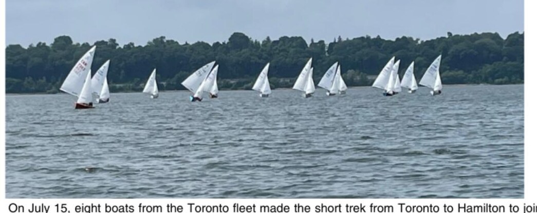 Albacore fleet racing at Hamilton Bay Sailing Club
