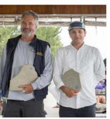 Barney Harris and Earnest Ayukawa, in third place
