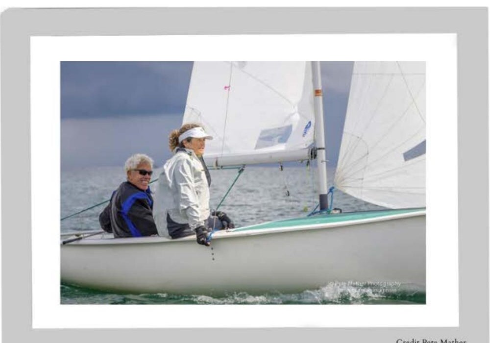 Jamie Isbester and Jennifer Miller sailing