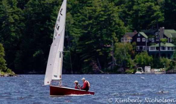 Peter Duncan sailing on a Muskoka lake, photo credit Kimberly Nicholson