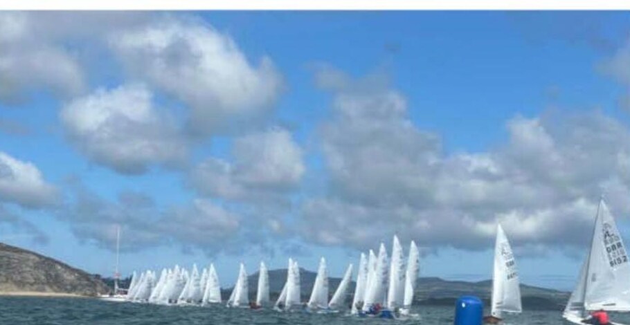 Albacore fleet racing at Abersoch