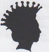 Silhouette of a head wearing a crown