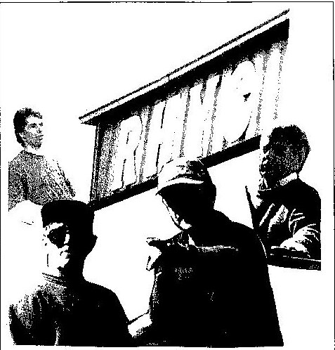 Mike Leishman, Bob Logue, Jake Smythe and the RHYC Commodore holding up the RHYC sign