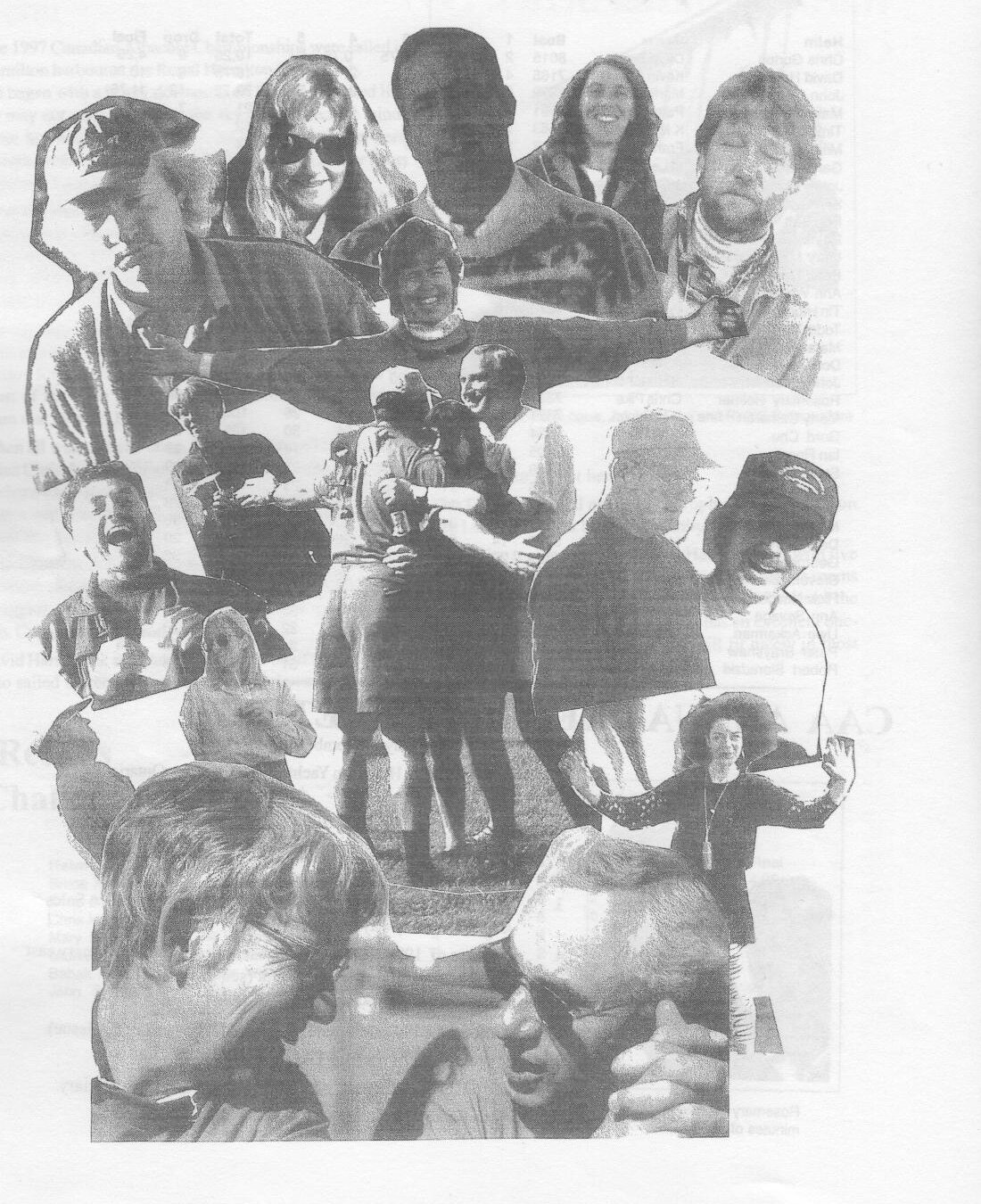 Photo collage of competitors at the 1997 Canadian Albacore Championships