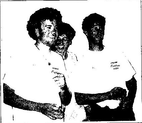 Dave Smith, Joanna Byron and Chris Gorton posing together