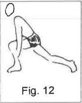 Fig. 12: a figure in a lunge with the front knee well bent and the rear leg extended fully behind