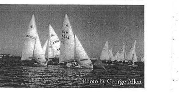 Fleet of Albacores racing at Rehoboth