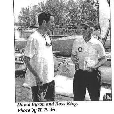 David Byron and Ross King standing and talking. Photo by H. Pedro