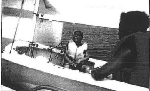 A Cabbagetown Youth Centre sailor with an instructor