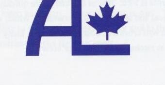 Canadian Albacore Association logo, blue AL with a maple leaf